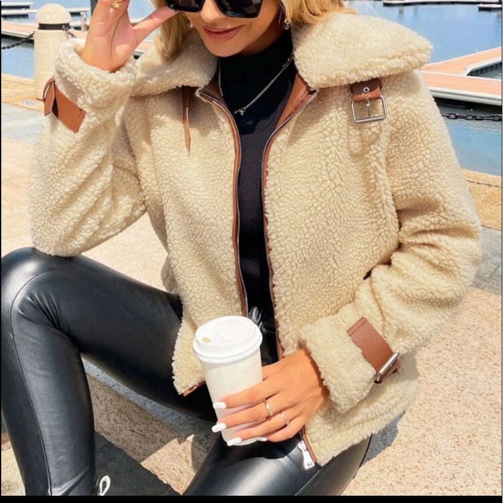 Teddy coat zip up - Picture 2 of 6